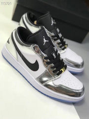 Jordan 1 Low Silver White Black Sneakers 016