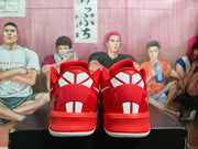 Nike Red and White Basketball Sneakers