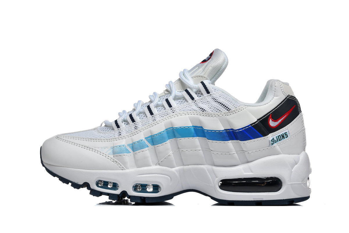 Nike Air Max 95 White and Blue Sneakers