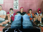 Nike Blue Silver Basketball Sneakers