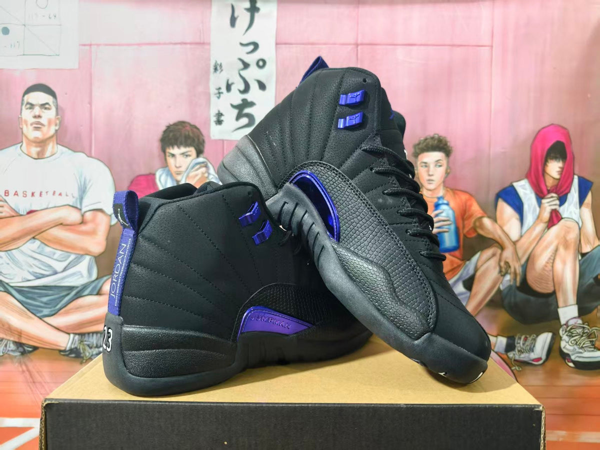 Jordan Black and Blue High-Top Sneakers