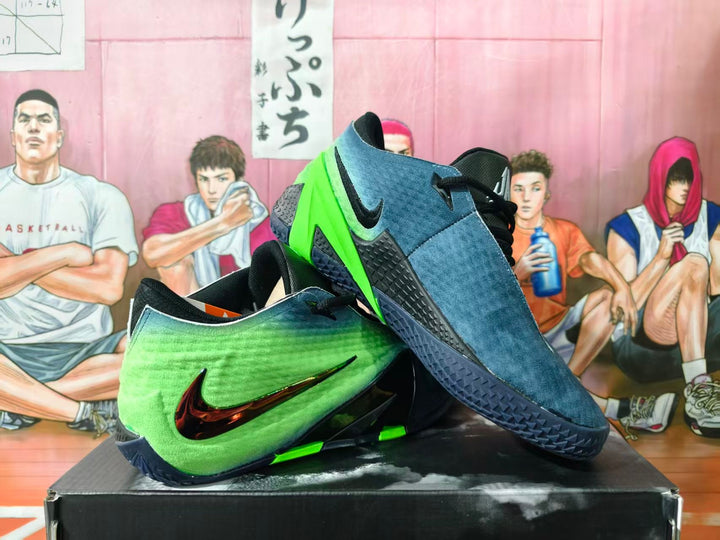 Nike Basketball Shoes in Neon Green and Blue