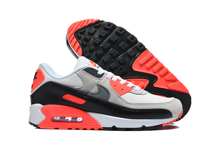 Nike Air Max 90 Sneakers Grey Black Bright Crimson