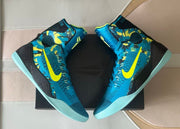 Nike Kobe 9 High Basketball Shoes Blue Yellow Picasso