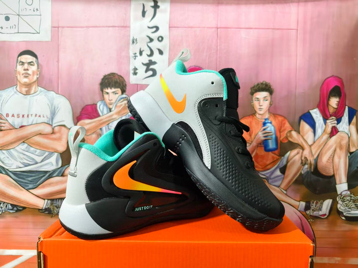 Nike Basketball Shoes Black Multicolor Swoosh