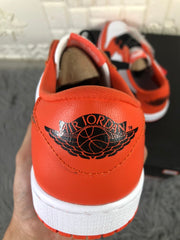 Air Jordan 1 Low White Orange Black Sneakers CZ0790-801