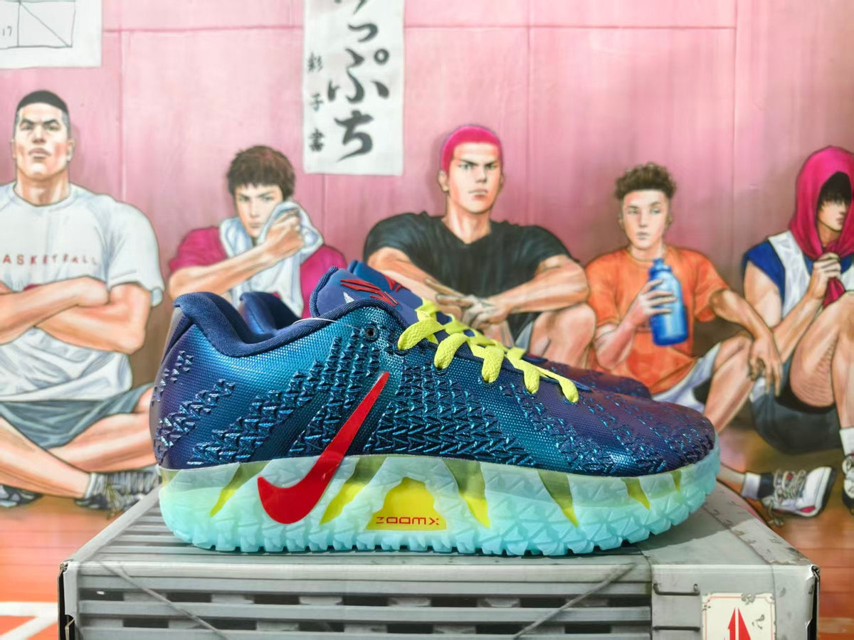 Nike Basketball Sneakers Navy Lime Red Chameleon Style