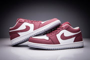 Jordan Air Jordan 1 Low White Burgundy Sneakers