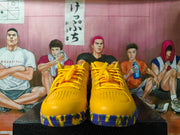 Nike Purple-Gold Basketball Sneakers