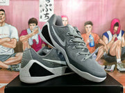 Nike Kobe 9 Low Basketball Shoes in Gray and White