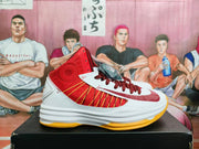 Nike Red White High-Top Basketball Shoes