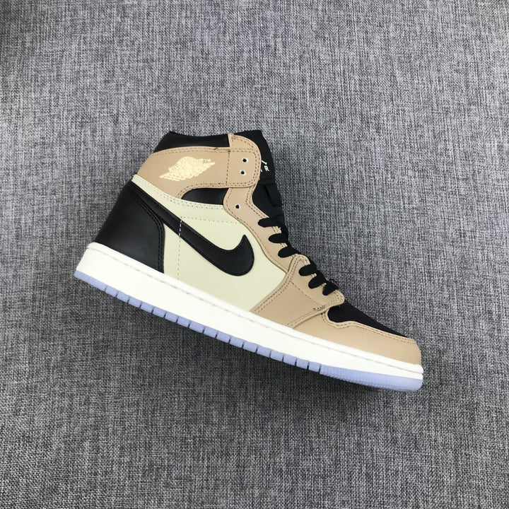 Jordan 1 High Premium WMNS Beige Black Sneakers AH7389-003