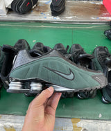 Nike Shox R4 Dark Green and Black Sneakers