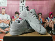 Jordan 12 Retro Wolf Grey Basketball Sneakers