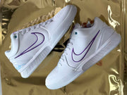 Nike Kobe 4 Low Basketball Shoes White Purple Charlotte