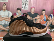 Bronze and Black High-Top Basketball Sneakers