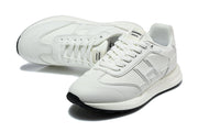 Hermès White Low-Top Lace-Up Sneakers