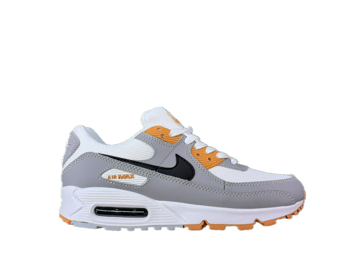 Nike Air Max 90 White Grey Orange Sneakers