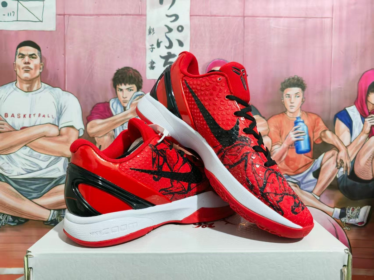 Nike Basketball Sneakers Red Black White