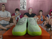 Nike Zoom Basketball Shoes in Gray Green and Volt