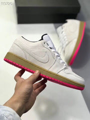 Jordan 1 Low Sneakers Gray Pink Gum Sole