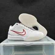 Nike White and Red Basketball Sneakers