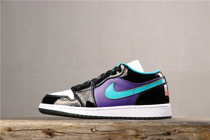 Nike Purple and Turquoise Low-Top Sneakers 553560-035